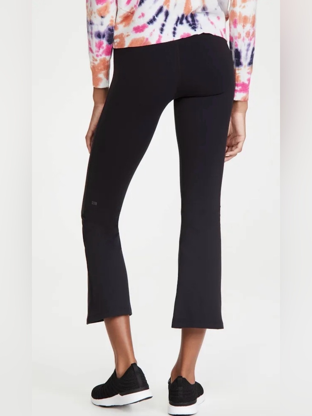 Splits59 Raquel HW Crop Flare Black Pants New